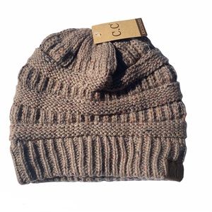 C.C Women’s Thick Beenie Cap Taupe